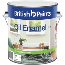 British Paints 2L White Semi Gloss Enamel Paint