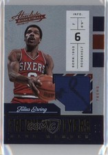 2016-17 Panini Absolute Frequent Flyer Materials Prime 2/2 Julius Erving HOF 0qq