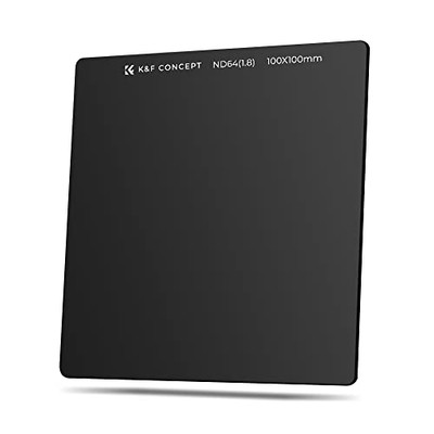 K&F CONCEPT 100x 100mm ND64, Square Neutral Density Gray 6-Stop ND Optical