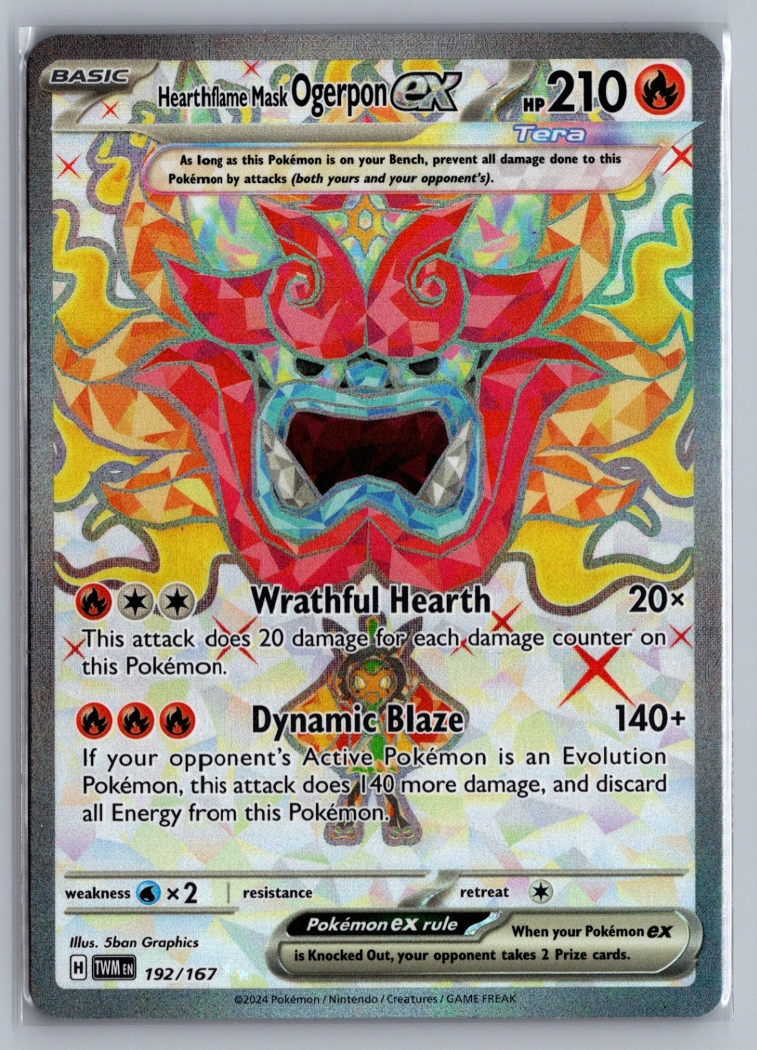 Hearthflame Mask Ogerpon ex - Ultra Rare SV06: Twilight Masquerade 192/167 NM