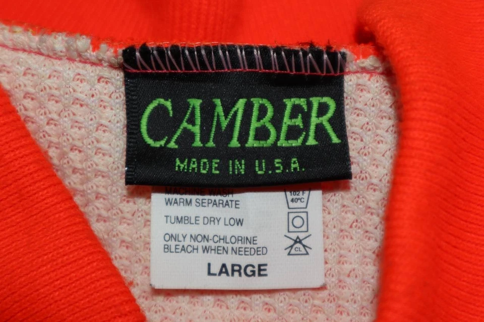 Винтажная мужская толстовка с капюшоном на молнии Camber США L оранжевая куртка с подкладкой - Изображение 2 из 4