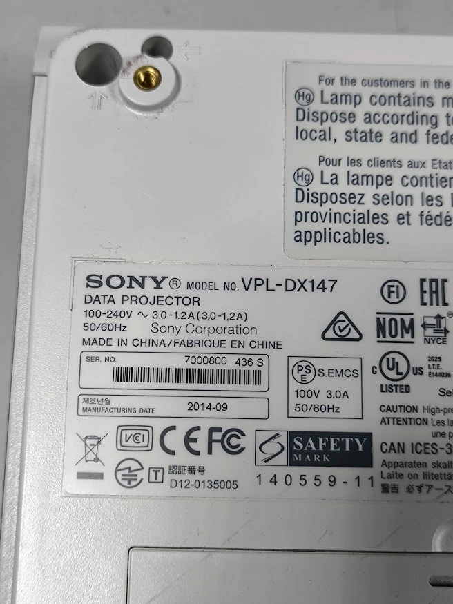 Sony VPL-DX147 Daten Projektor - Nicht Getestet, Spuren von Verschleiß - Bild 2 von 4