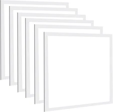 SEURON 2x2 LED Flat Panel Light 6 Pack, 45W 5800LM Recessed Edge-Lit Light