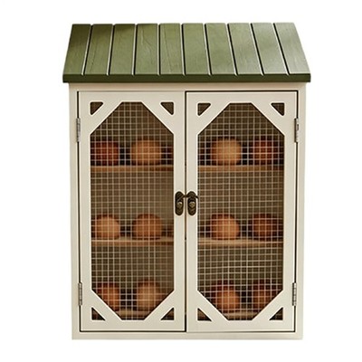 Egg Holder Farmhouse Storage Organizer Cabinet with Double Doors Egg