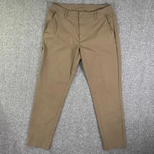 Bylt Everyday Pant 2.0 Men 36x30 Brown Stretch Performance Athleisure Modern