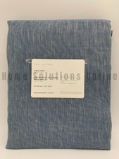 Pottery Barn Belgian Flax Linen Sheer Curtain Blue Chambray 50" x 84" R91V