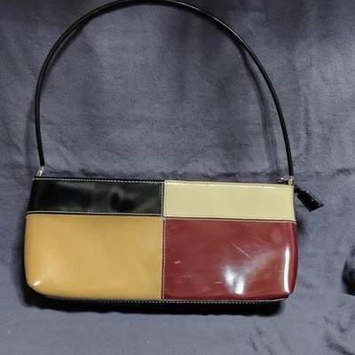 Vintage Veneto NY 90s Color Block Structured Shoulder Bag 