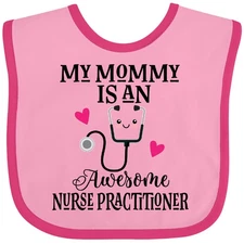 Inktastic Nurse Practitioner Mommy For Daughter Baby Bib Childs Appreciation