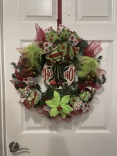Festive Grinch Christmas Wreath