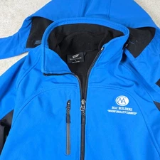 UltraClub 3 in 1 Jacket Men's Small Blue Full Zip Hooded Fleece Inner Liner