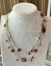 David Yurman Multi-Stone Elements Bijoux Station Necklace 40" 