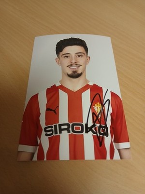 Signiertes Foto Nico Serrano Sporting Gijon NEU (2)
