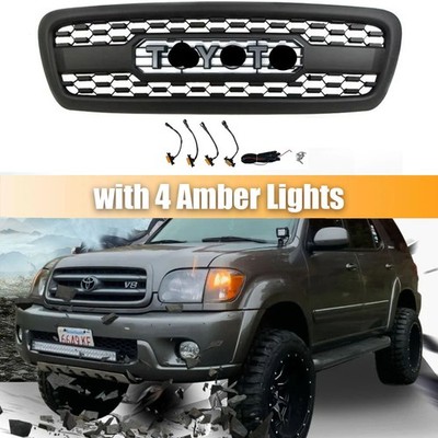 For 20012002 2003 2004 Sequoia Front Bumper Upper Grille W/Leds Upgrade