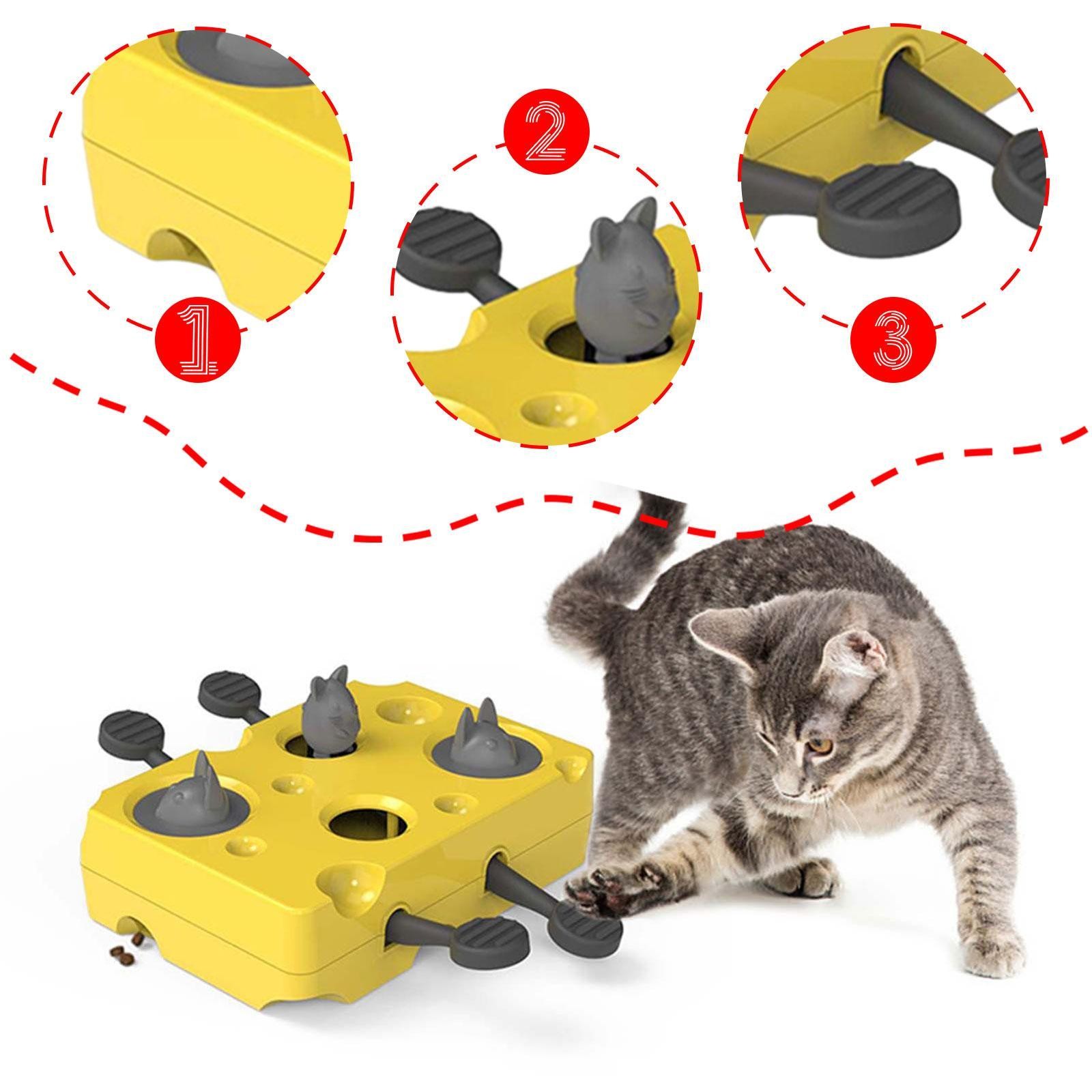 Interactive Treat Puzzle Cat Toy Puzzle Feeder Enrichment Toy Entertainment Slow