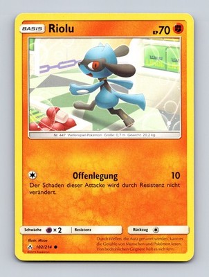 TCG Pokemon Karte Riolu UNB 102/214 Deutsch Mizue Unbroken Bonds