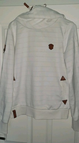Naketano Hoodie Pullover XL Weiß gestreiften