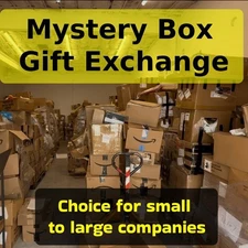 Amazon Liquidation Box for Holiday Mystery Gift Exchange, Secret Santa, White
