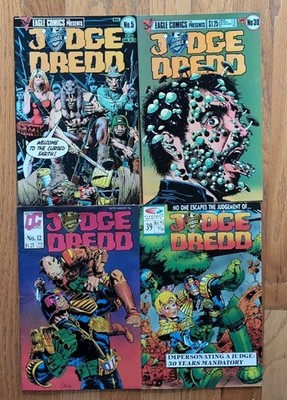 Lot Of 4 Judge Dredd Comics Eagle 5 & 30 Quality 12 Fleetway 39