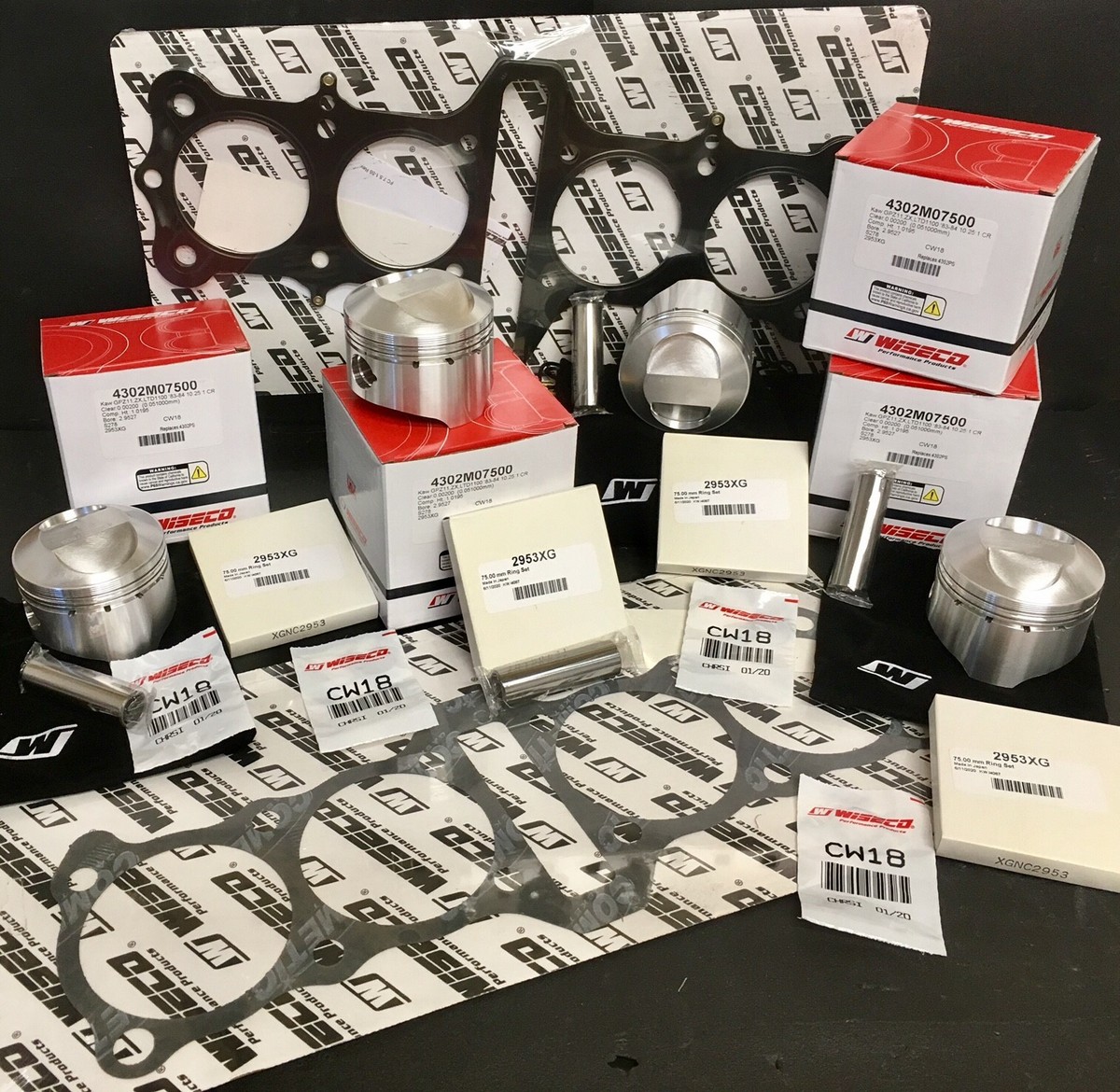 WISECO K1171 1170cc FORGED BIG BORE PISTON KIT GPZ1100 KZ1100