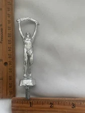 4 1/4" Tall - Silver Metal Male With Victory Wreath Award Trophy Topper.