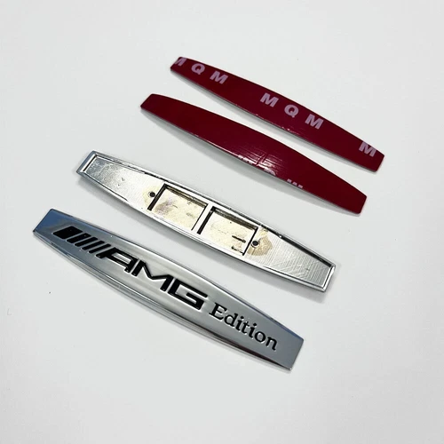 2x Für AMG Edition Corporation 3D Emblem Auto Aufkleber Badge Silber NEW - Bild 5 von 6
