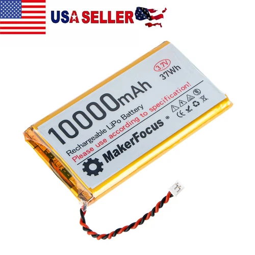 3.7V Rechargeable 10000mAh Lithium Battery w/ Micro PH2.0 Plug for Raspberry