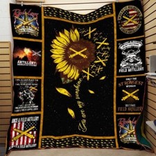 Sunflower Field Atillery Quilt, Sunflower Field Atillery Quilt Blanket