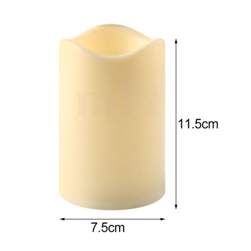 8PCS Candela a colonna senza fiamma tremolante LED luce candela con timer 6H 3''x4,5" - Foto 3 di 11