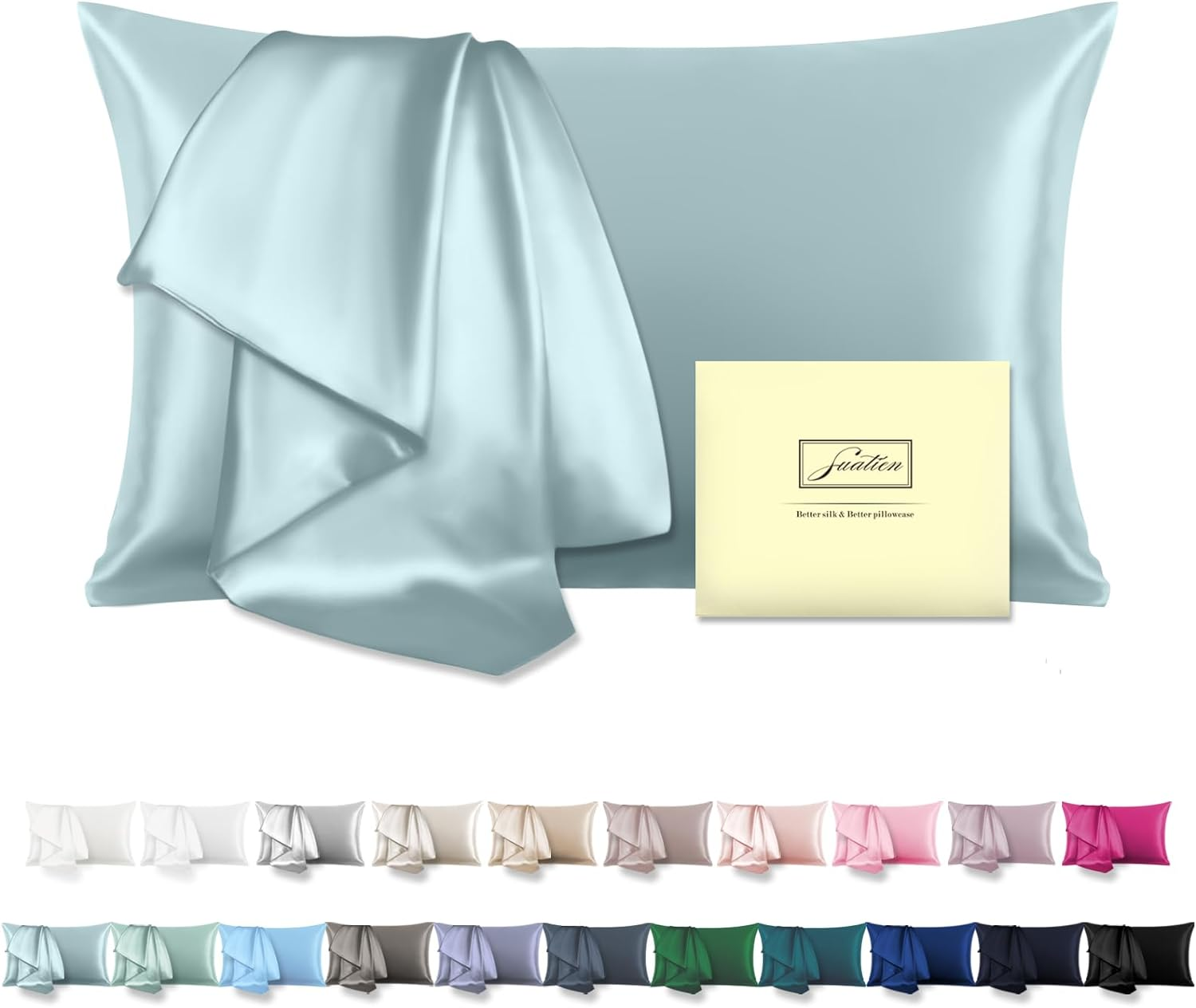 Luxurious Silk Pillowcase, Smooth, Cool & Comfortable for a Better Night’s Sleep-image