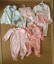 Lot of Carter Cloud Island Clothes 0-3 Months Baby Girl 2 Piece Sets Little Sis