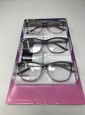 Design Optics Limited/Square Full Frame Ladies Reading Glasses- 3 PACK 2.00