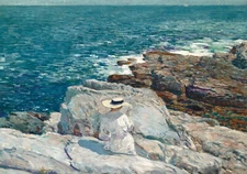 Poster Decoration.Home wall art design.Childe Hassam painting.Cliff Rock.15323