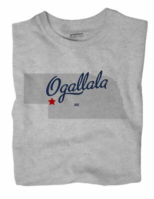 Ogallala Nebraska NE Neb Nebr T-Shirt MAP