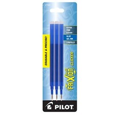 Pilot, FriXion Ball Gel Refills, Extra Fine Point 0.5 mm, Pack of 3, Blue
