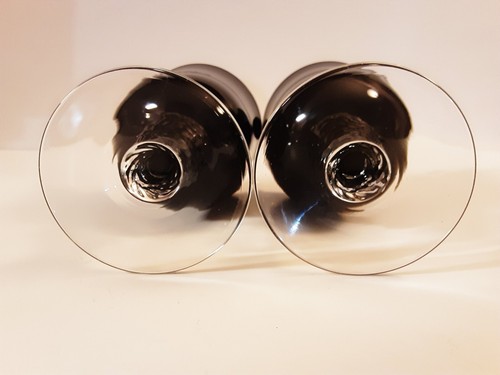 Copas de vino negro vintage copas bola de golf tallos transparentes - Imagen 8 de 11