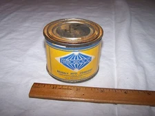 Vintage FAMOWOOD Mahogany Wood Filler Can BEVERLY MFG CO Los Angeles California