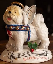 Blue Sky Clayworks Maltese Christmas Angel “Bark The Hairy Angels Sing 21130 NEW