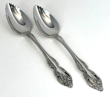 Set of 2  Oneida Community BRAHMS Grapefruit Citrus Spoons Fruit Stainless 
