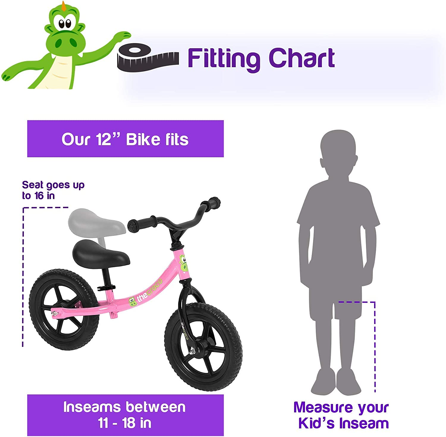 The Original Croco Ultra Lightweight and Sturdy Balance Bike. 3 Models
