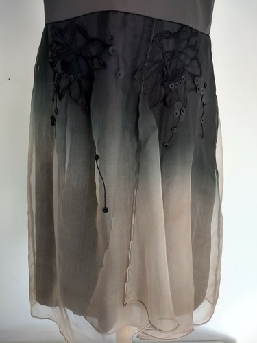 BNWT Coast 100% Silk Midi Black Nude Angela Sheer Dress Size 14 Wedding RRP £160 - Picture 5 of 12