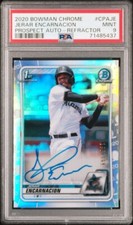 Jerar Encarnacion 2020 Bowman Chrome Prospects 1st Refractor Auto /499 PSA 9