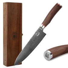 Zayiko Damastmesser Chefmesser, japan.Damaststahl VG-10, Zayiko Nussbaum