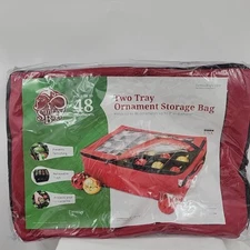 Christmas Ornament Storage Bag Santa's Bags 2 Tray Holds 48 items