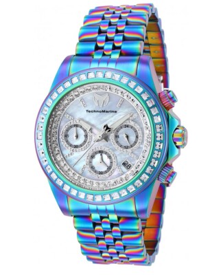 TechnoMarine Manta Ray Luxe Women's 40mm Rainbow MOP Crystals