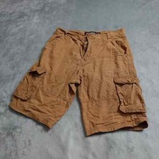 Southpole Cargo Shorts Boys Size 18 Brown Flat Front Knee Length Activewear