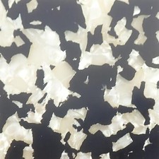 Incudo Black and White Pearloid Celluloid Laminate Acrylic Sheet (3mm thick)