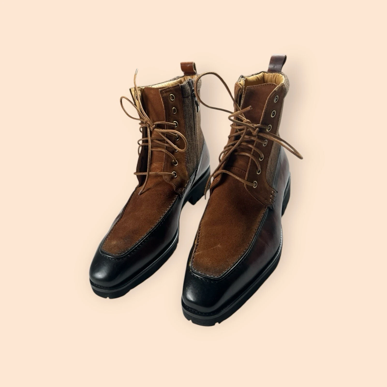 Alberto Guardiani Brown Leather Chelsea Ankle Boots Men's Size 45