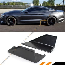 For 15-2023 Ford Mustang MD Style Blk Side Skirt Rocker Panel Winglet Splitters