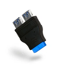 Kingwin Two INT USB 3.0 (Female) Ports to 20 Pin Adapter/Converter ( KW-2USB3A)