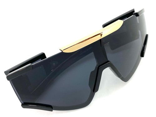 Oversized Classic Retro Hip Hop Style SUNGLASSES Large Big Black Frame Dark Lens - Picture 5 of 6